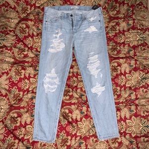 Abercrombie & Fitch Boyfriend Ripped Jeans